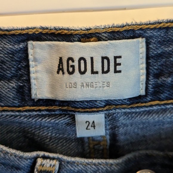 Agolde Riley High Rise Straight Cropped Jeans - Picture 9 of 12